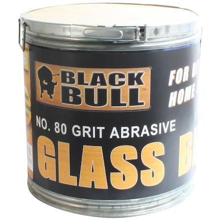 Black Bull Abrasive Glass Beads, 80 Grit SBGLAS